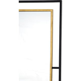Gray Wall Mirror Gold Leaf, Black By Renwil