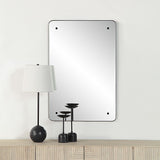 Aine Wall Mirror MATTE BLACK By Renwil
