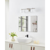 Valentina 24-inch 3-light Brushed Nickel Vanity Light with Etched Opal Glass Shades