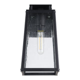 Salford 13-inch 1-light Matte Black Exterior Wall Sconce with Clear Antique Glass