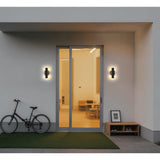 Jacks 15-inch Textured Black 5CCT LED Exterior Wall Sconce