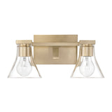 Gilford 14-inch 2-light Champagne Gold Vanity Light with Clear Glass Shades