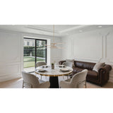 Overture 36-inch 8-light Champagne Gold 5CCT LED Chandelier