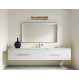 Dryden 24-inch 3-light Champagne Gold Vanity Light with Clear Ribbed Glass Shades