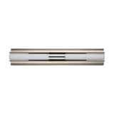Colton 30-inch 2-light Brushed Nickel 5CCT LED Vanity Light with Etched Opal Glass Shades