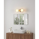 Parker 16-inch 2-light Brushed Nickel Vanity Light with Etched Opal Glass Shades