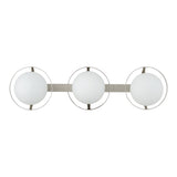 Parker 24-inch 3-light Brushed Nickel Vanity Light with Etched Opal Glass Shades