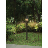Glencrest 20-inch 1-light Textured Black Exterior Post Light with Clear Water Glass
