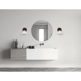 Tremolo 7-inch 1-light Matte Black and Champagne Gold Vanity Light with Etched Opal Glass