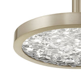 Courtney 12-inch Champagne Gold 5CCT LED Convertible Pendant with Clear Water Glass