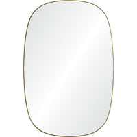 Gallegos Wall Mirror Brushed Brass By Renwil