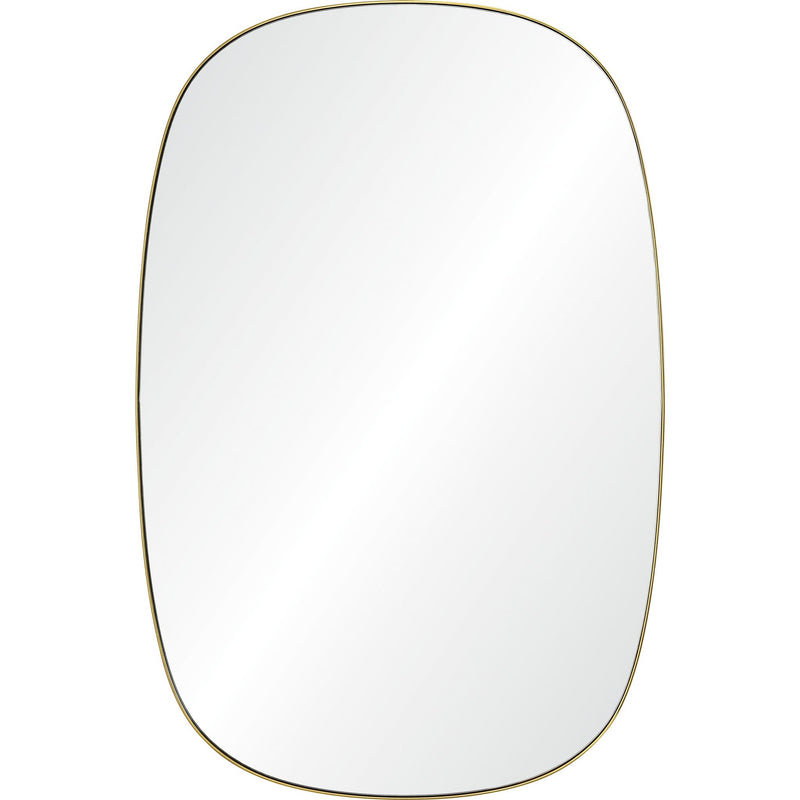 Gallegos Wall Mirror Brushed Brass By Renwil