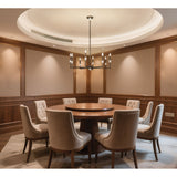 Montclair 32-inch 8-light Forged Bronze and Natural Alabaster Chandelier