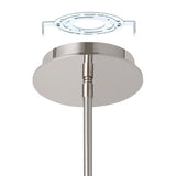 Solstice 16-inch Polished Nickel 5CCT LED Convertible Pendant with Opal Ribbed Glass Shade