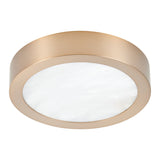 Argyle 8-inch Champagne Gold and Natural Alabaster 5CCT LED Flush Mount