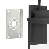 Hillside 31-inch 3-light Textured Black Exterior Wall Sconce with Clear Glass