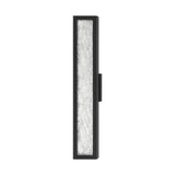 Courtney 24-inch Textured Black 5CCT LED Vanity Light with Clear Water Glass