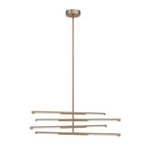 Overture 36-inch 8-light Champagne Gold 5CCT LED Chandelier