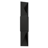 Brera 30-inch 2-light Matte Black and Textured Black Exterior Wall Sconce