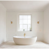 Andrea 5-inch 1-light Champagne Gold Vanity Light with Clear Ribbed Glass Shade