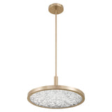 Courtney 18-inch Champagne Gold 5CCT LED Convertible Pendant with Clear Water Glass