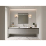 Andrea 5-inch 1-light Polished Nickel Vanity Light with Clear Ribbed Glass Shade
