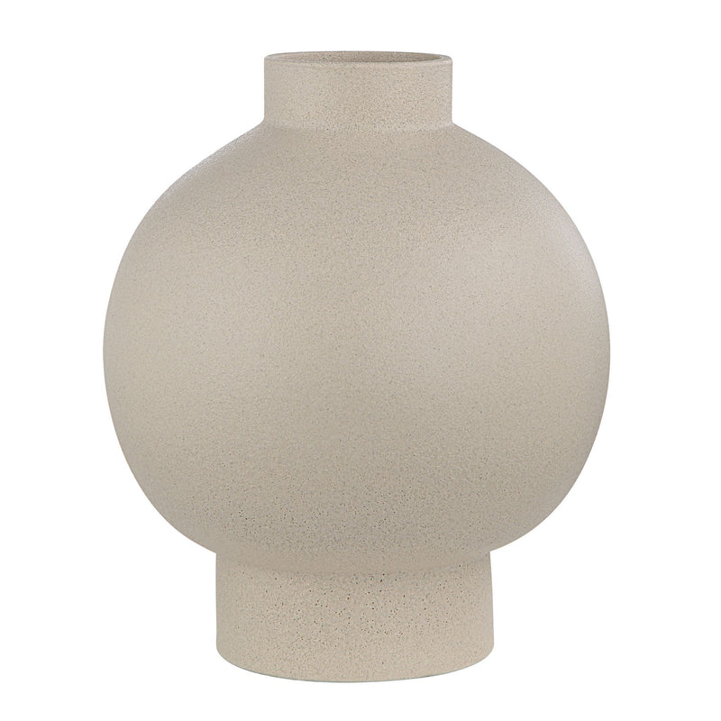 Lamoureux Vase Textured Matte Ivory By Renwil