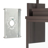 Hillside 31-inch 3-light Dark Bronze Exterior Wall Sconce with Clear Glass