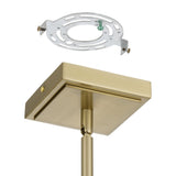 Abbey 18-inch 4-light Brass Convertible Pendant with Cream Cotton Rope Shade