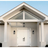 Hillside 20-inch 2-light Textured Black Exterior Wall Sconce with Clear Glass