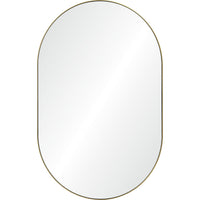 Beckah Wall Mirror Satin Brass By Renwil