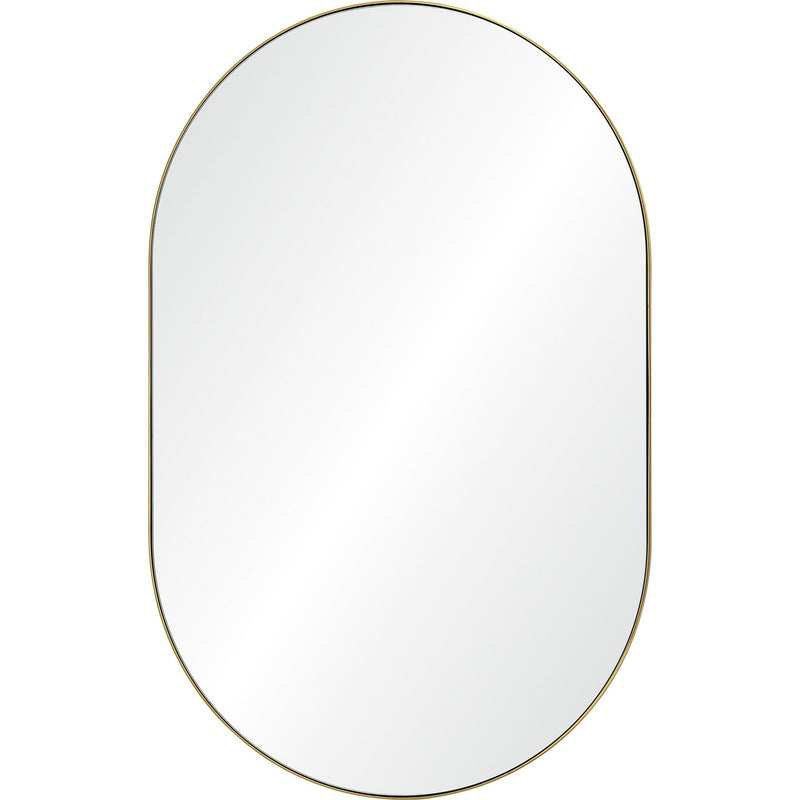 Beckah Wall Mirror Satin Brass By Renwil