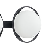 Parker 24-inch 3-light Matte Black Vanity Light with Etched Opal Glass Shades