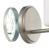 Bedminster 5-inch 1-light Brushed Nickel Vanity Light with Etched Opal Ribbed Glass Shade