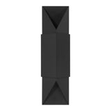 Brera 20-inch 2-light Matte Black and Textured Black Exterior Wall Sconce