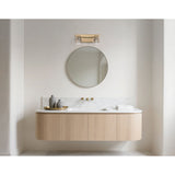 Dryden 15-inch 2-light Champagne Gold Vanity Light with Clear Ribbed Glass Shades