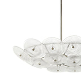 Avril 42-inch 8-light Forged Bronze Chandelier with Clear Starburst Glass Shade