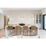 Agate 15-inch 3-light Polished Nickel Pendant Light with Clear Holophane Glass Shade