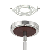 Sussex 47-inch 4-light Polished Nickel and Dark Brown Faux Leather Linear Chandelier