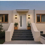 Hollis 16-inch 2-light Blackened Brass Exterior Wall Sconce with Clear Glass