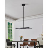 Alfie 30-inch 4-light Textured Black 3CCT LED Chandelier