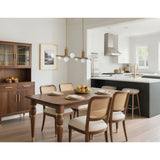 Stockholm 50-inch 8-light Champagne Gold Linear Chandelier with Opal Glass Shades