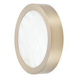 Argyle 8-inch Champagne Gold and Natural Alabaster 5CCT LED Flush Mount