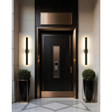 Jacks 48-inch Textured Black 5CCT LED Exterior Wall Sconce