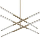 Overture 36-inch 8-light Champagne Gold 5CCT LED Chandelier