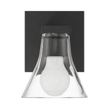 Gilford 5-inch 1-light Matte Black Vanity Light with Clear Glass Shade