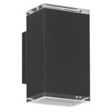Jasper 8-inch 2-light Textured Black LED Exterior Wall Sconce