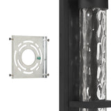 Lionel 14-inch Textured Black LED Exterior Wall Sconce with Clear Water Glass Shade