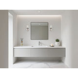 Andrea 5-inch 1-light Polished Nickel Vanity Light with Clear Ribbed Glass Shade