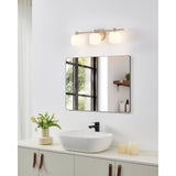 Valentina 24-inch 3-light Brushed Nickel Vanity Light with Etched Opal Glass Shades